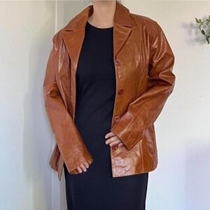 Western Vintage Wilsons Leather Jacket in Cognac Brown